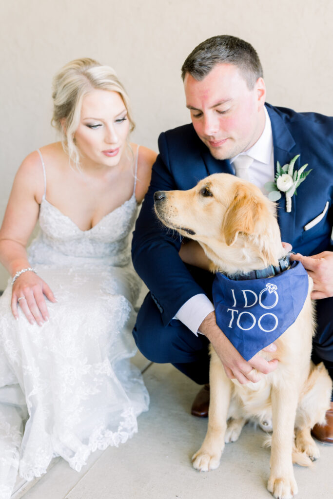 dog parents at wedding